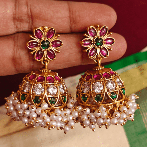 Traditional kodai jhumkha (Multicolor)