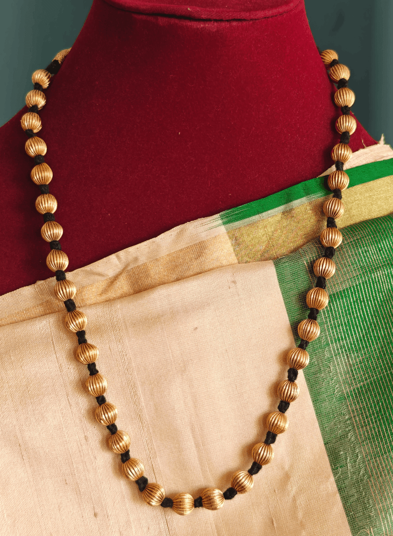 Long Chain Rope Antique ball black rope long chain - Harshianbu Jewellery