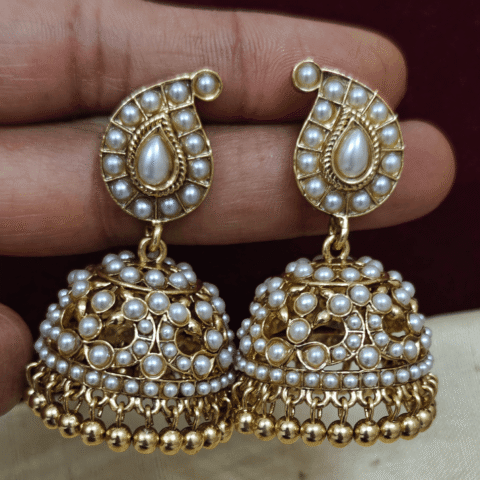 Mango pearl jhumkha