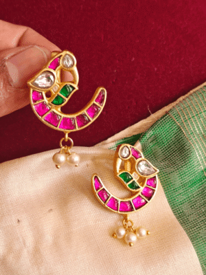 Peacock bugadi earrings