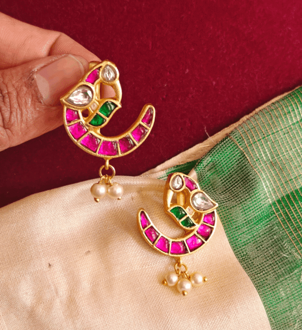 Peacock bugadi earrings