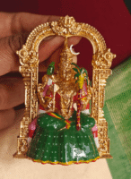 3D kamakshi green saree pendant