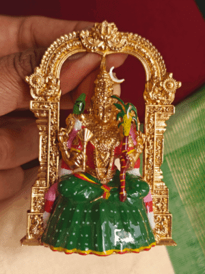 3D kamakshi green saree pendant