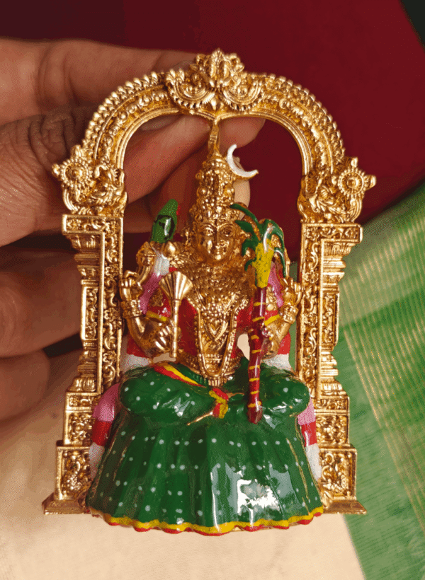 3D kamakshi green saree pendant