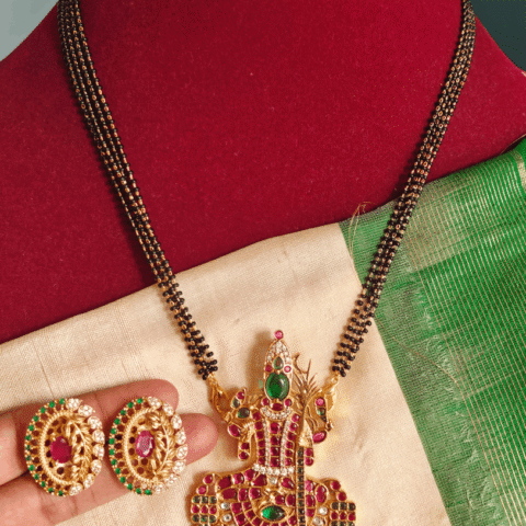 kamakshi black beads combo