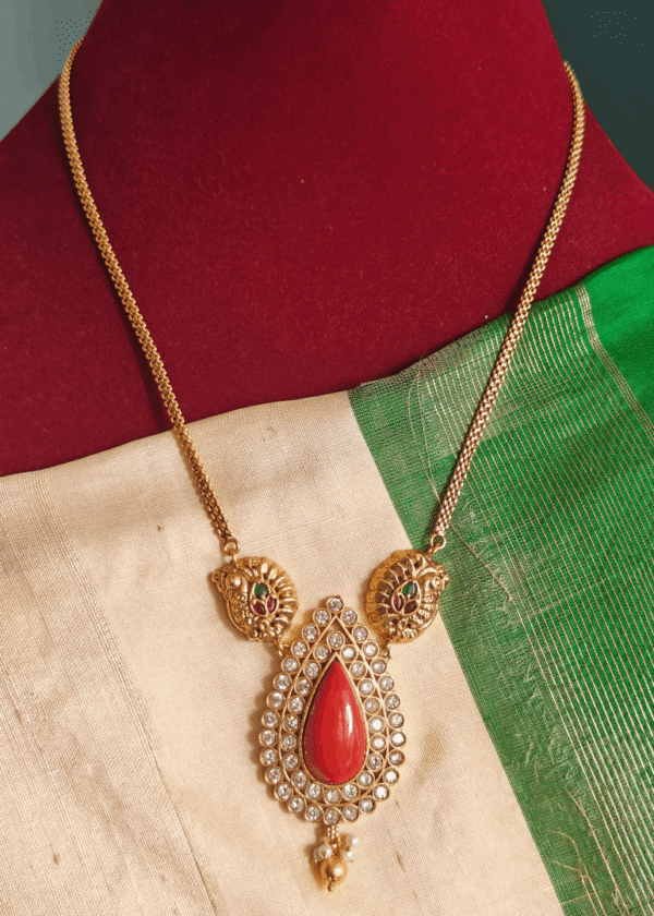 coral tilak antique chain