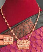 80's classic padhakkam necklace (ruby white)