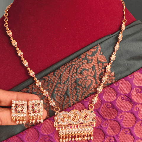 80's classic padhakkam necklace (multicolor)