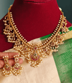 Chandbali guttapusalu necklace (Multicolor)