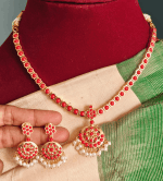 Coral attigai necklace