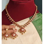 Traditional attigai pearl coral 2 in 1 necklace
