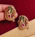 Peacock stud (ruby)