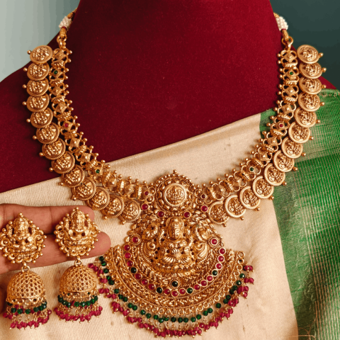 Lakshmi kasu necklace set
