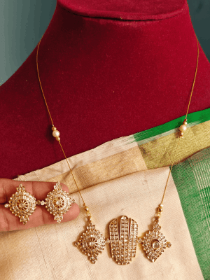 Om namo narayana invisible set (White)