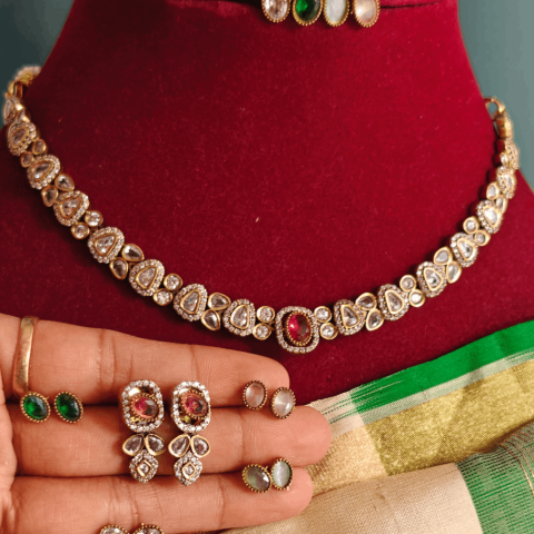Gopuram interchangeable necklace set