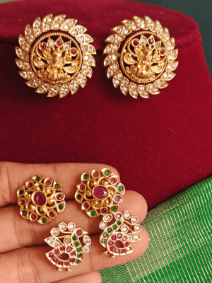 Lakshmi flower duck interchangeable  stud
