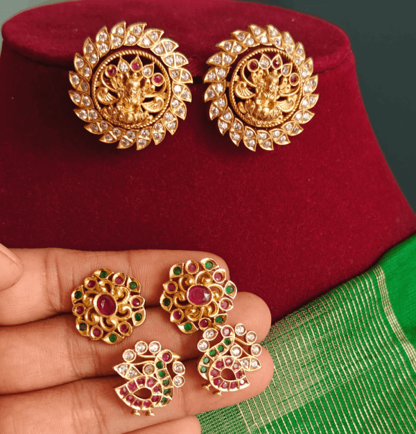 Lakshmi flower duck interchangeable  stud