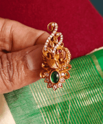 peacock saree pin