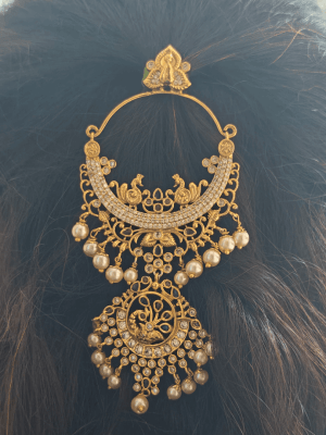 Half moon double peacock hairpin