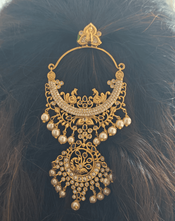 Half moon double peacock hairpin