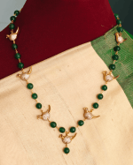 Bird green bead mala