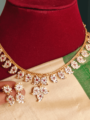 Mango micropolish necklace (White ruby)