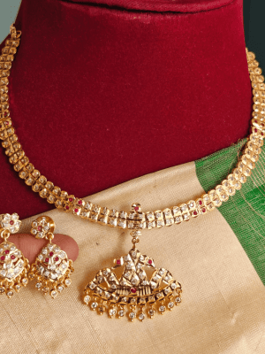 Rettai annam attigai set (Ruby white)