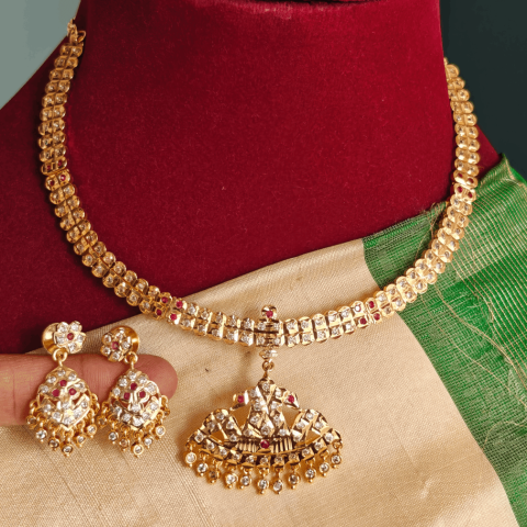 Rettai annam attigai set (Ruby white)
