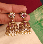 Traditional flower jhumkha
