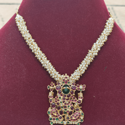 Ganesha pearl necklace