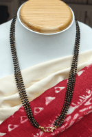 Black bead mangalsutra chain