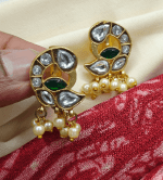 Peacock kundan bugadi earrings