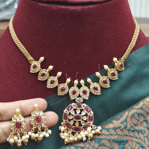 Ruby mango chakra necklace