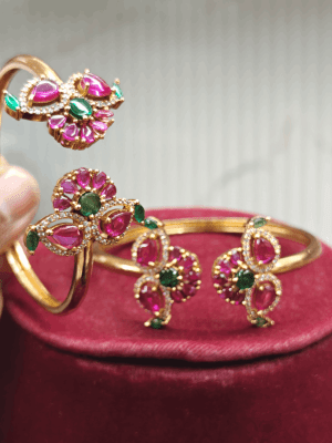 Floral leaf kada set