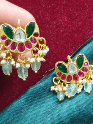 Ruby emerald double leaf bugadi