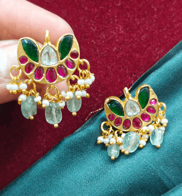 Ruby emerald double leaf bugadi