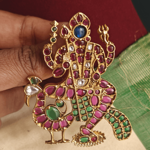 Muruga pendant (Blue face)