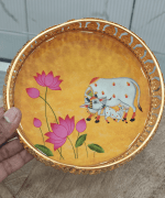 Yellow pichwai 6inch tray