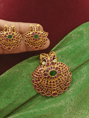 Mini gandaberunda pendant set