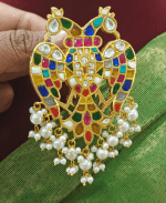 Navratna gandaberunda pendant