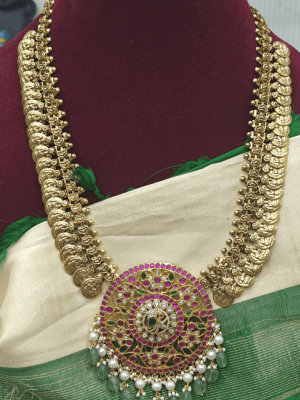 Peacock flower coin jadau haaram