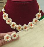 Flower coral necklace set
