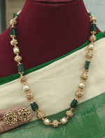 Nritya muthamizh set (Green emerald)