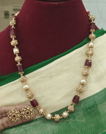 Nritya muthamizh set (Red garnet)