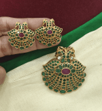 Mini gandaberunda pendant set (Emerald)