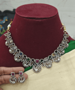 Victorian peacock multicolor necklace