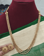 3 line gold ball mala