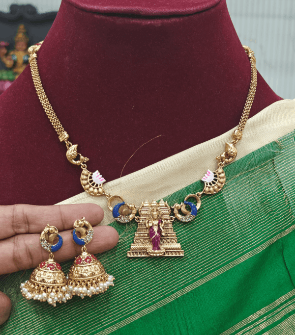 Meenakshi gopuram necklace