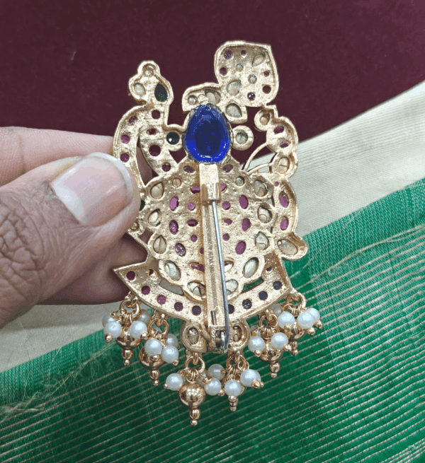 Srinathji kundan brooch