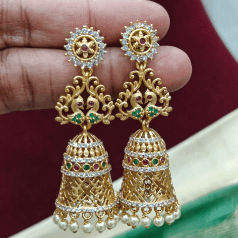 Peacock light weight bell jhumkha